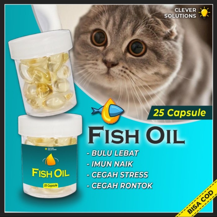 FISH OIL- Minyak Ikan Untuk Kucing Kelinci Hamster CLEVER SOLUTION