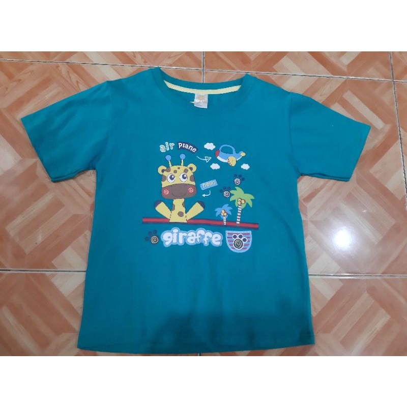 Kaos Anak Little M Giraffe air plane Tosca