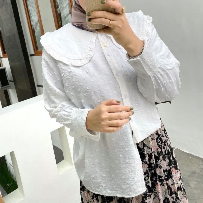 Freya Blouse Crinkle Uragiri Kemeja Formal Livi Blouse Uragiri