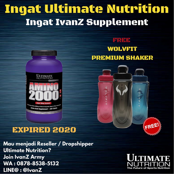 Original Beauty Ultimate Nutrition Amino 2000 330 Tabs Promo 