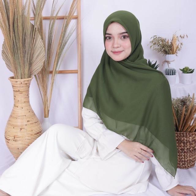 BISA COD Hijab Pashmina Plisket Jilbab Pasmina Polos Kerudung Persegi Panjang
