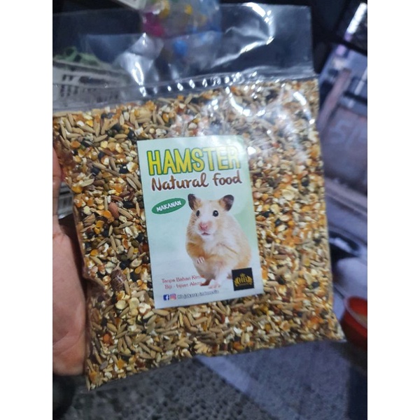 makanan hamster natural 1kg tanpa pelet