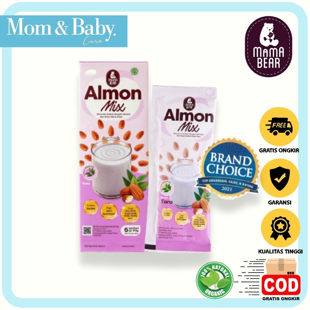 MamaBear Almon Mix Rasa Taro | Pelancar ASI | ASI Booster n