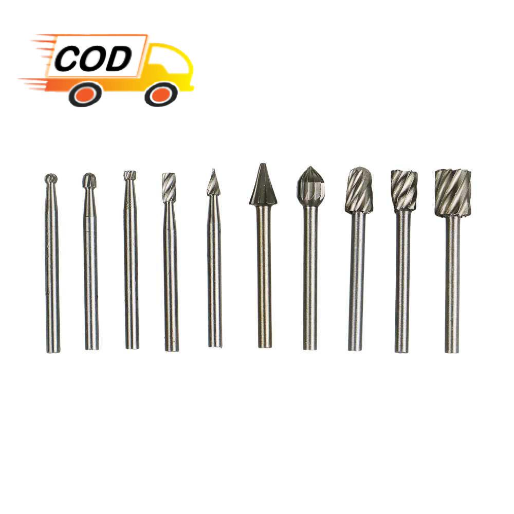 Mata Bor Bulat Gerigi Jagung Pembesar Lubang Kayu Plastik 10 PCS Spirat Bits