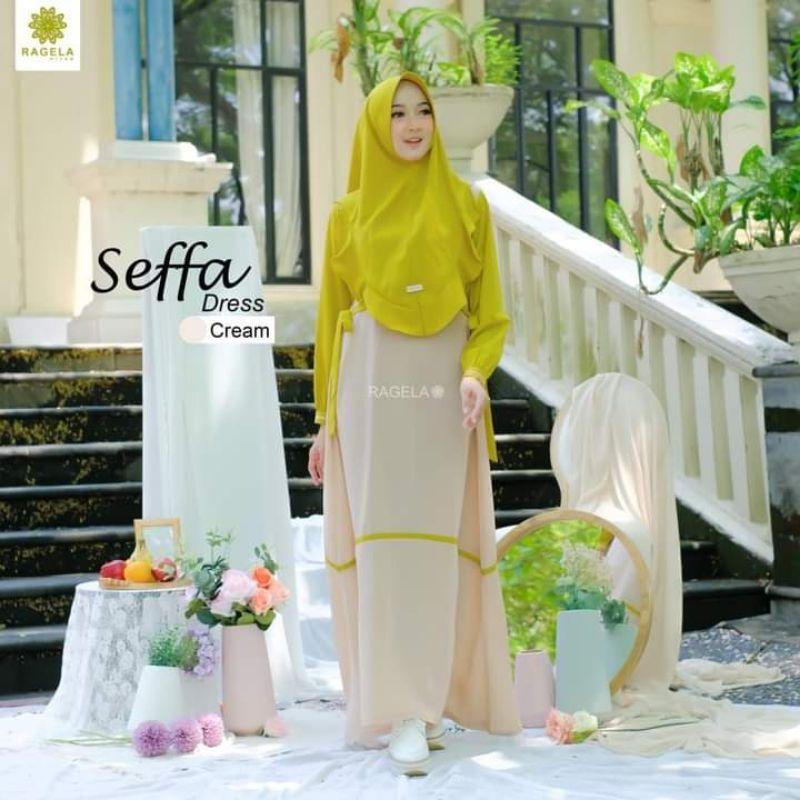 Gamis Ragela Cream (Tanpa Hijab)