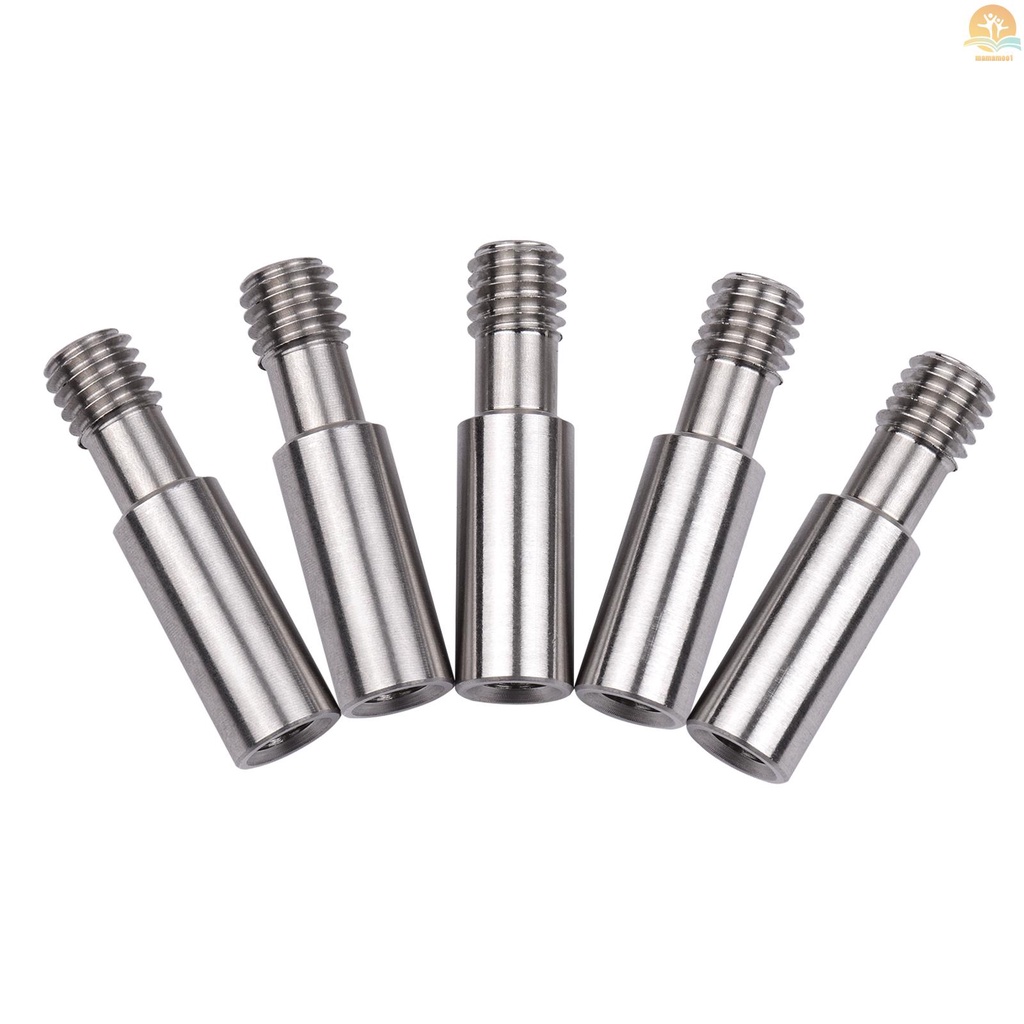 5pcs All-Metal Heatbreak Throat MK8 Extruder Throat Tube M6 Screw 26mm Length Compatible with CR-10/Ender Series 3D Printer Hotend