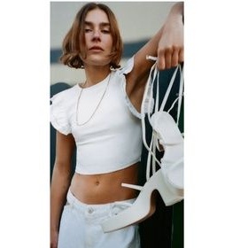 Top putih atasan zara wanita