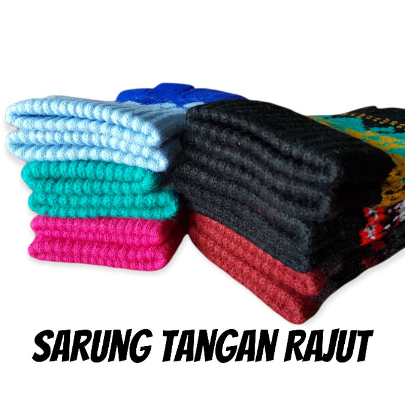 SARUNG TANGAN RAJUT TEBAL MOTIF / SARUNG TANGAN MOTOR