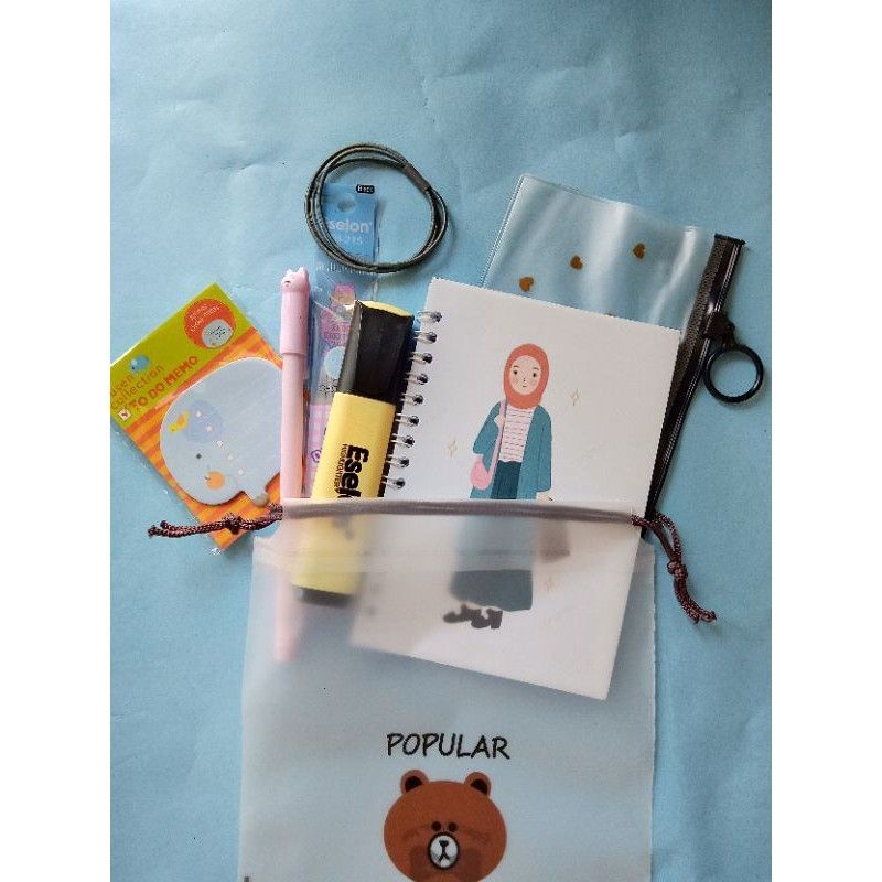 

Alat Tulis Aesthetic Korean Hijab Style 8in1