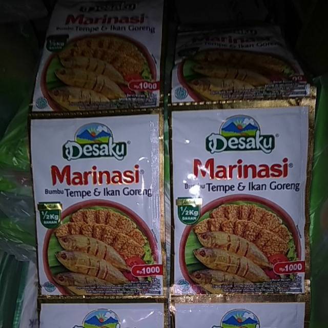 

1sachet Desaku marinasi bumbu tempe & ikan goreng 15gr