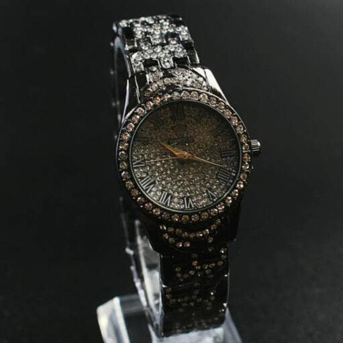 Cuci Gudang Jam Tangan Rolex Wanita / 398 Hitam