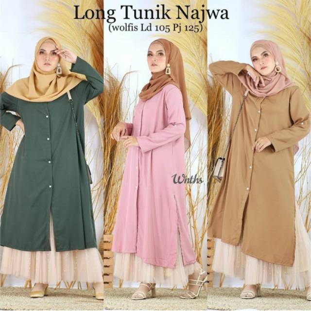Long Tunik Najwa Baju Lebaran