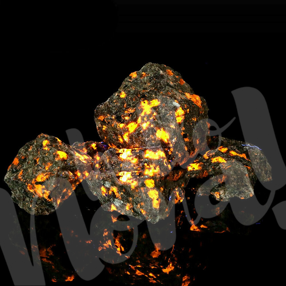 200g Raw Rough Yooperlite Flame Fire Stone Mineral Crystal Rock