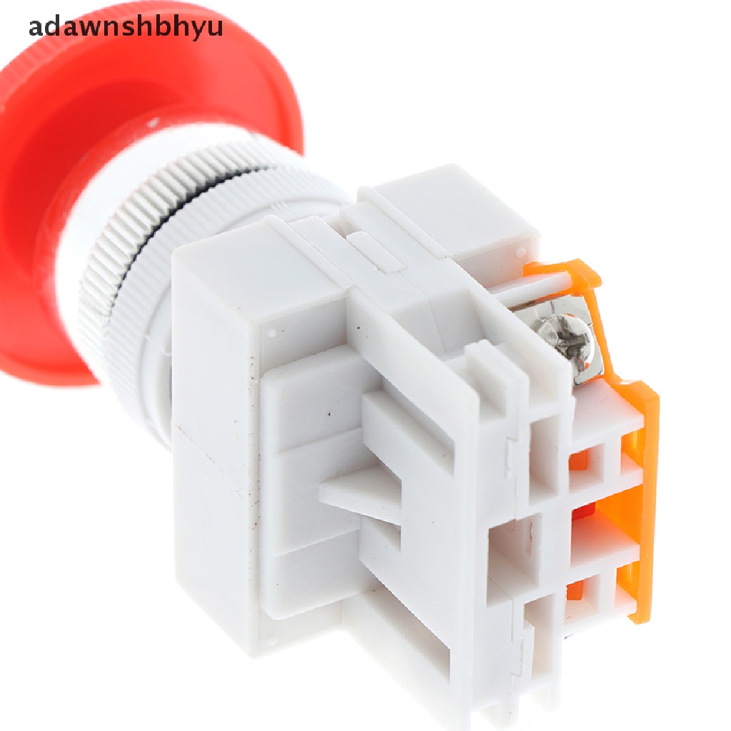 Adawnshbhyu 1Pc Tutup Jamur Merah Biasanya Tertutup Emergency Stop Push Switch Tombol 10A LAY37