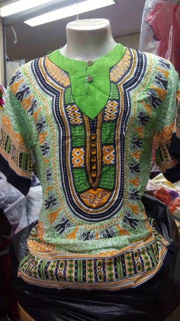 GARANSI TERMURAH Baju Bali Dashiki Dasar Putih Random