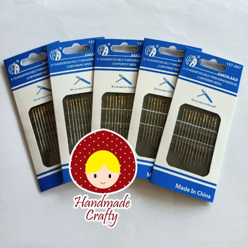 Jarum jahit tangan self threading/jarum jahit tangan praktis