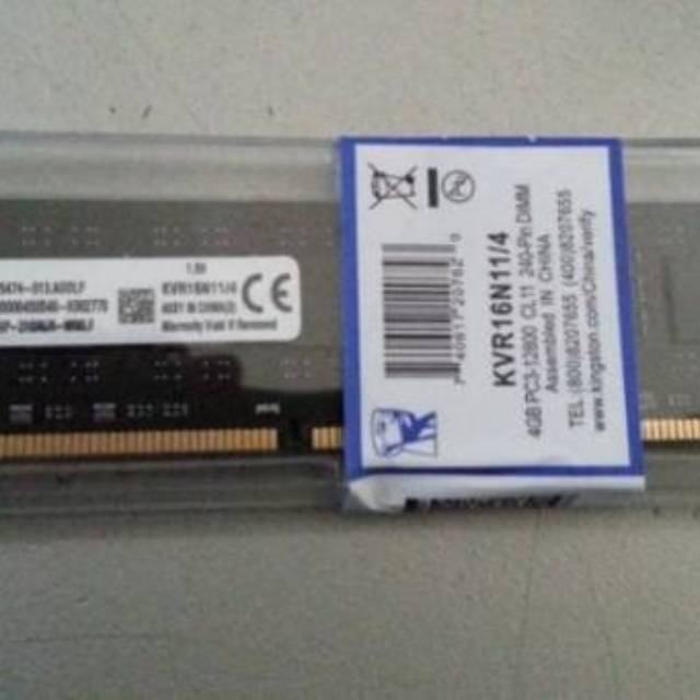 RAM Kingstone DDR3 4GB PC 12800 - 10600