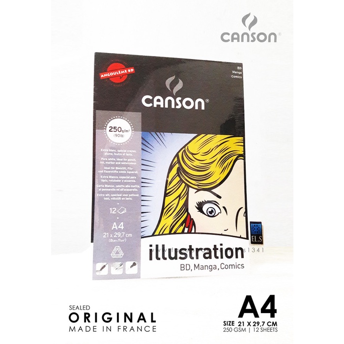 

Sketsagambar- Canson Illustration Bd, Manga, Comics Pad A4 -Buku-Gambar-Sketsa.