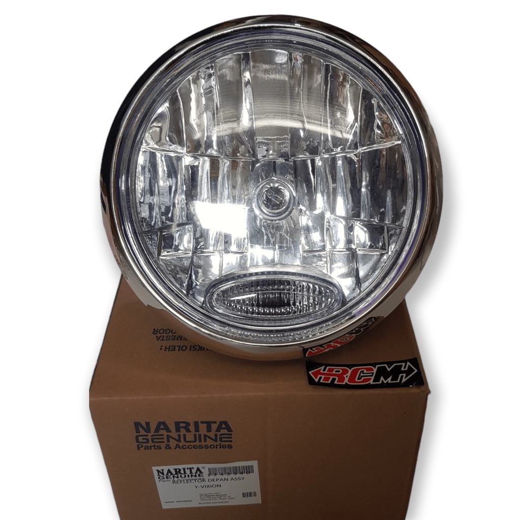 HEADLIGHT HEADLAMP HEAD LAMP REFLECTOR REFLEKTOR DEPAN UTAMA YAMAHA VIXION OLD LAMA BULAT LOKAL JAMINAN KUALITAS