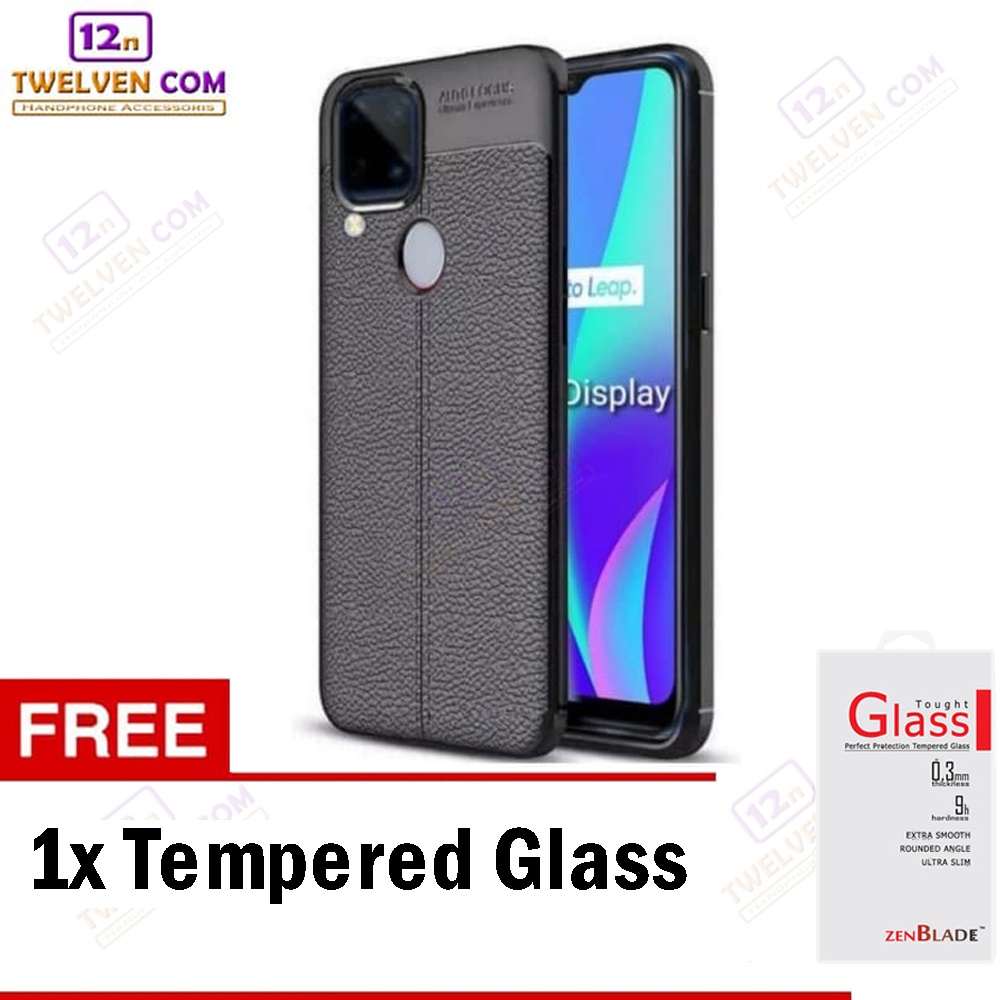 [FLASH SALE] Case Auto Focus Softcase Realme C25 - Free Tempered Glass