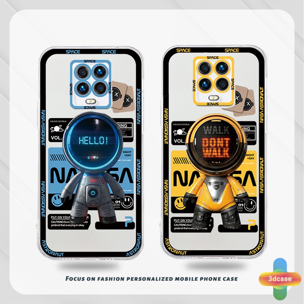 Casing Soft Case Xiaomi Redmi Note 9 8 10 10S 9 10 PRO MAX 11 9S Xiaomi Redmi POCO C3 C31 X3 NFC X3 PRO Redmi 9C NFC 9A 9i 9T 9AT 9ACTIV 9 PRO Power 10X POCO M2 PRO 10 Prime NASA Space Astronauts Couple Cover