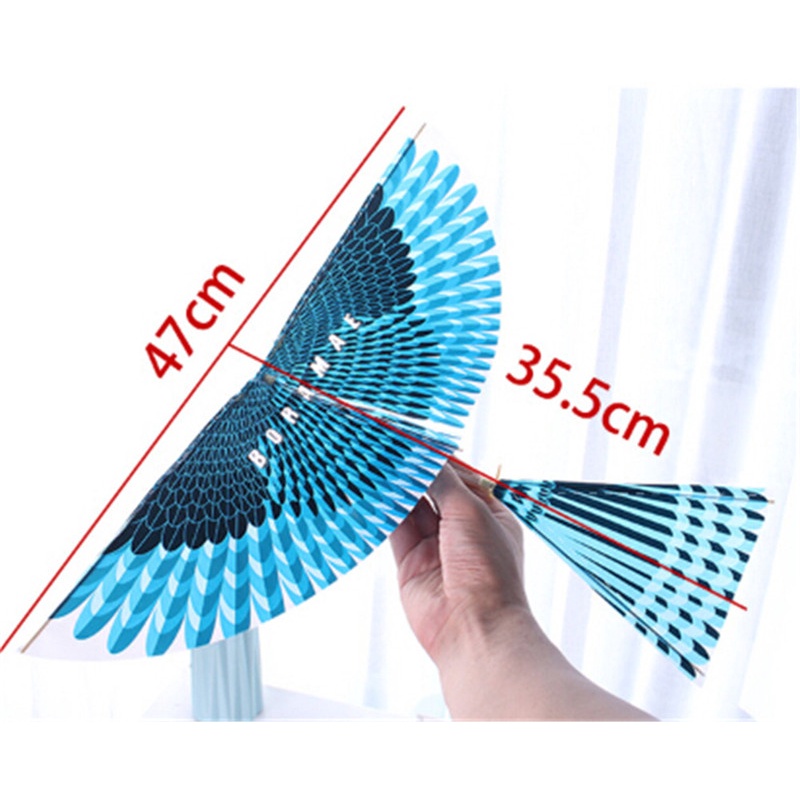 【Theredsunrisesiwy.id】Rubber Band Power Handmade Birds Models Science Kite Toys Kids Assembly Gift