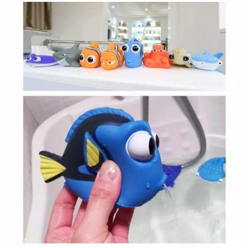 Mainan Mandi Anak Ikan Karet Semprot Air