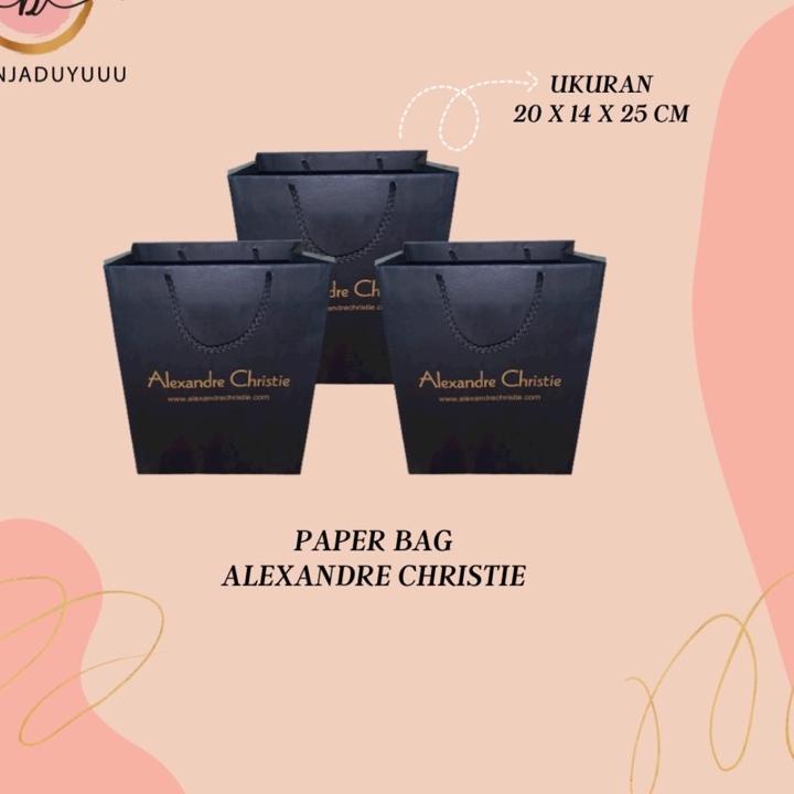 

[KODE PRODUK QIDDL8038] Paper bag Alexandre Christie Hitam Paper Bag Kotak Jam Tangan