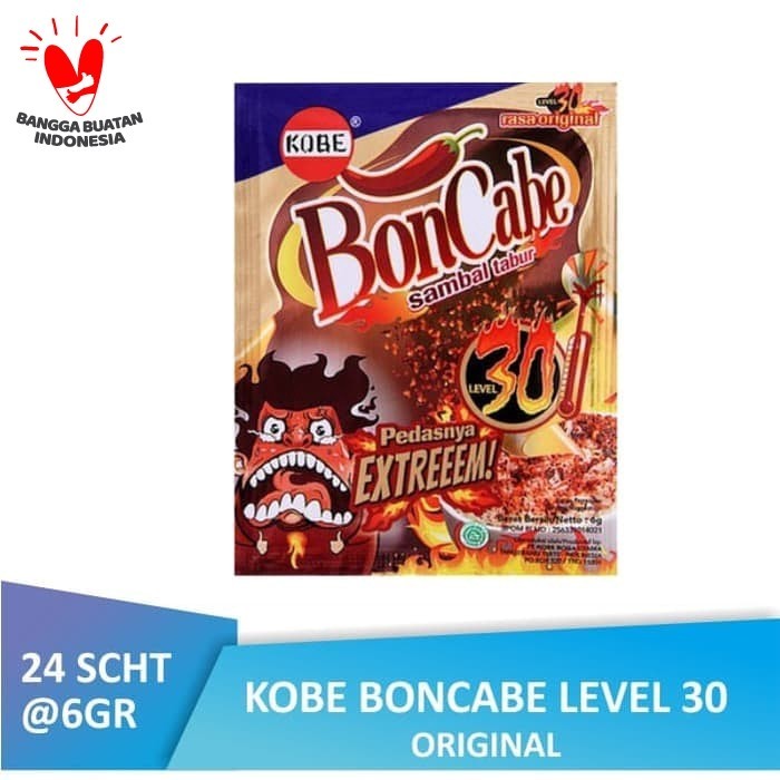

Kobe Bon Cabe Sambal Tabur Level 30 4.5G Isi 24 Sachet