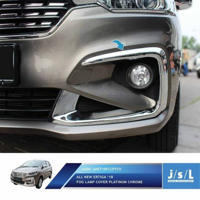 Cover foglamp all new ertiga 2018 platinum chrome jsl