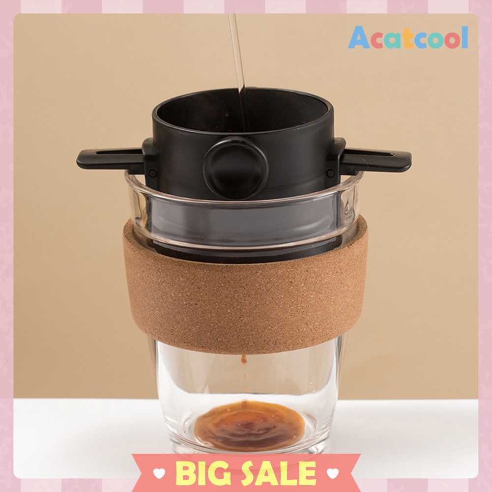 Portable Coffee Filter Foldable Drip Coffee Tea Holder Paperless Pour Cup