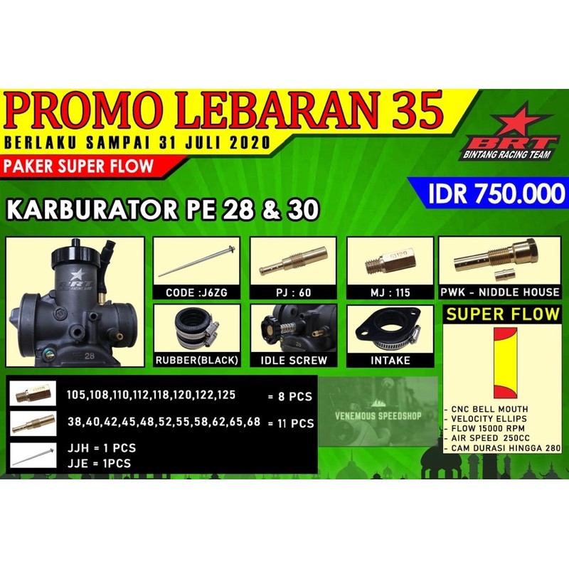 Karburator Karbu Carburator BRT Pe SF 28 - SF 30 - PWK SF 28 30 32 34 SuperFlow Original-4