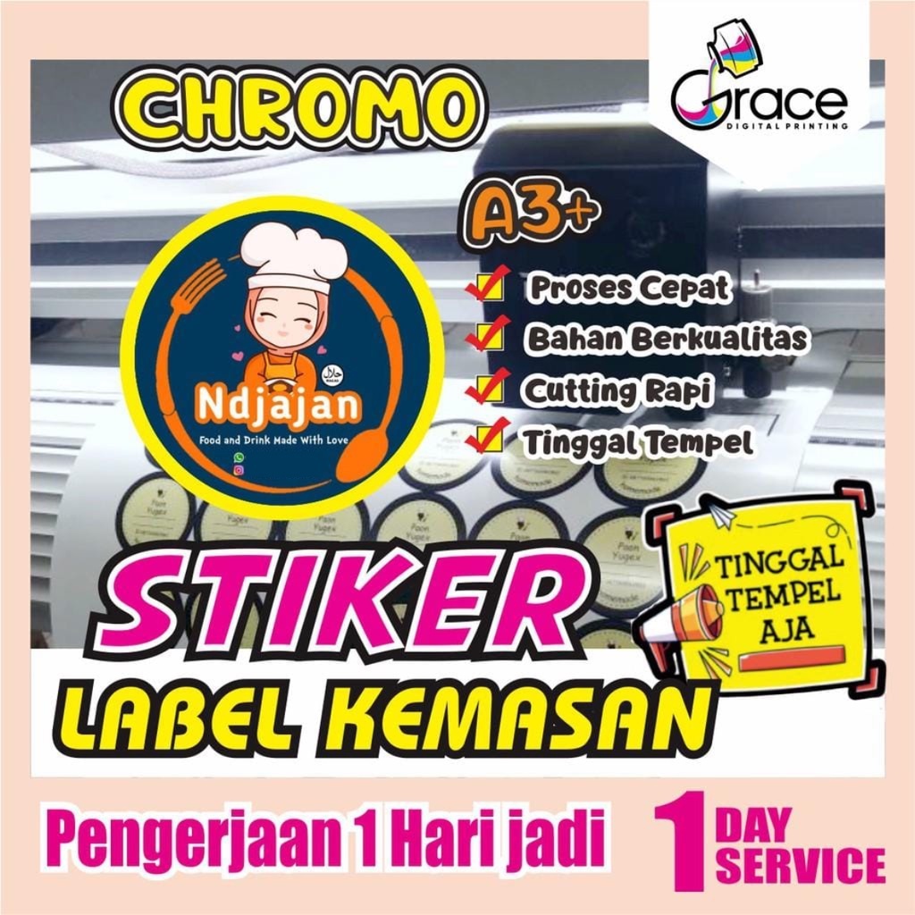 

Cetak Stiker Bontak / Cetak Stiker Label Kemasan / Label Usaha Makanan / Label Toples Kue Kering