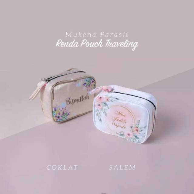MUKENA TELEKUNG RUKUH LEBARAN HAJI PARASIT JUMBO PREMIUM RENDA POUCH TRAVELLING GROSIR TASIK MURAH