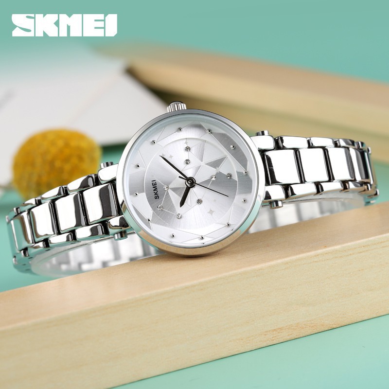 SKMEI 1411 Jam Tangan Wanita Women Watches Luxury Alloy Strap Fashion Quartz