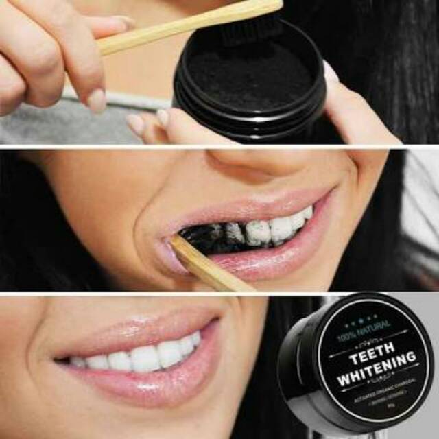 TEETH WHITENING ACTIVATED ORGANIC CHARCOAL BUBUK ARANG AKTIF PEMUTIH GIGI