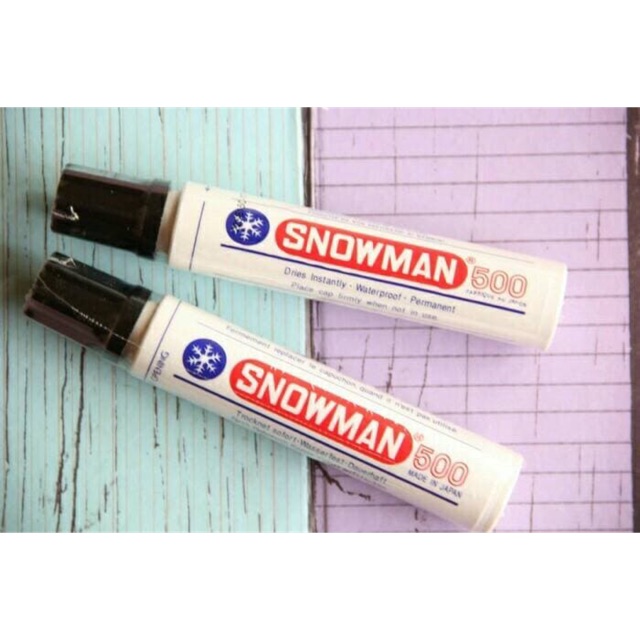 SPIDOL JUMBO SNOWMAN 500 HITAM GROSIR TERMURAH