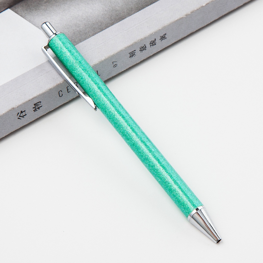 1 Pcs Ballpoint Pen 1.0mm Refill Pen Glitter Metal Pen Student Stationery Office School Pen