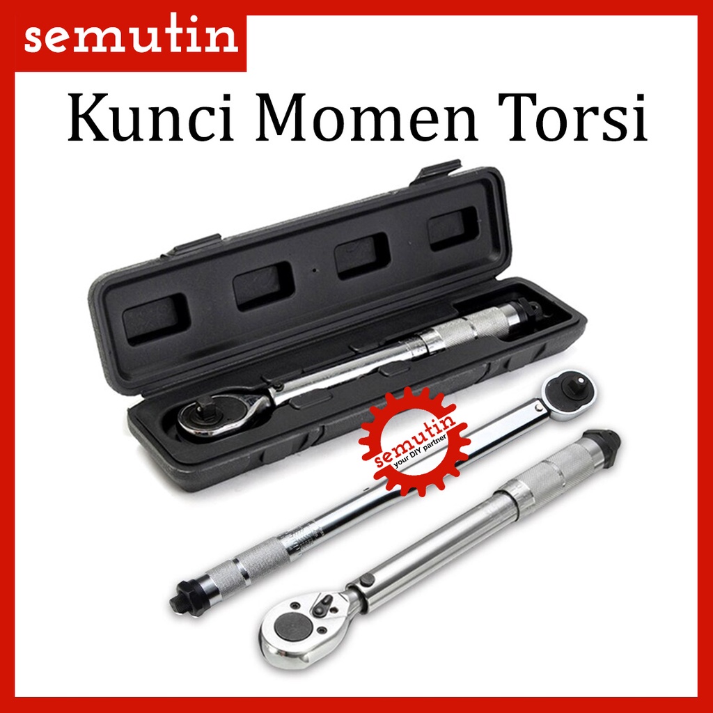 Kunci Momen Torsi / Torque Wrench Two-way Spanner Tools Bengkel Mobil Roda Mobil