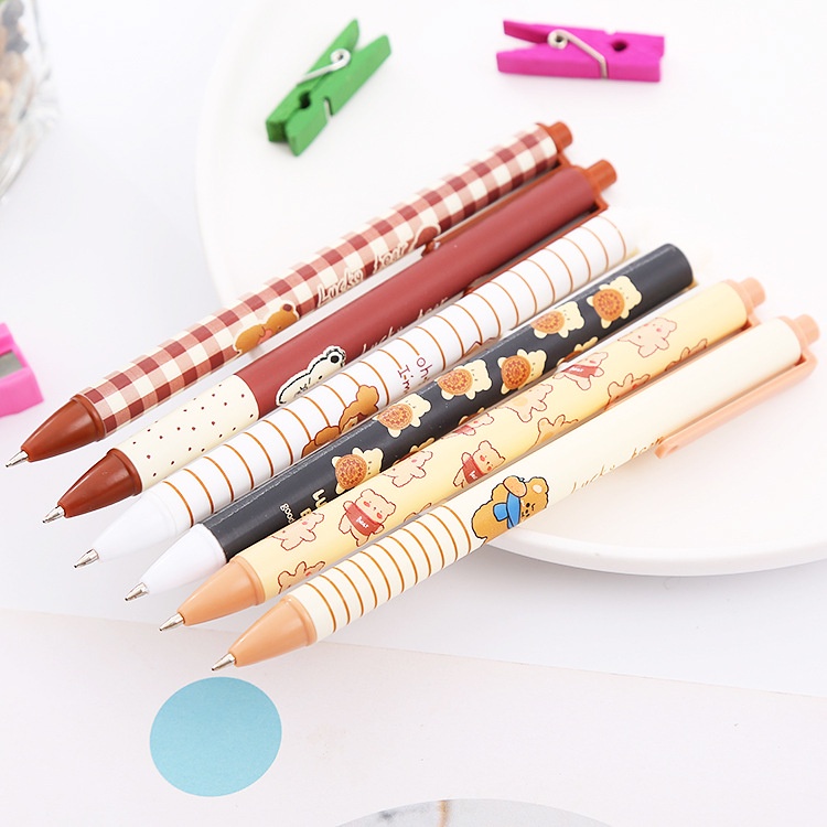 2pcs / Set Pulpen 0.5mm Motif Hewan Gaya Korea Untuk Sekolah / Kantor