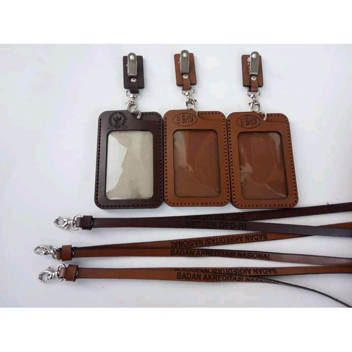 

DOMPET NAME TAG KULIT, ID HOLDER CARD, NAMETAG,ID CARD ASLI TAHAN LAMA
