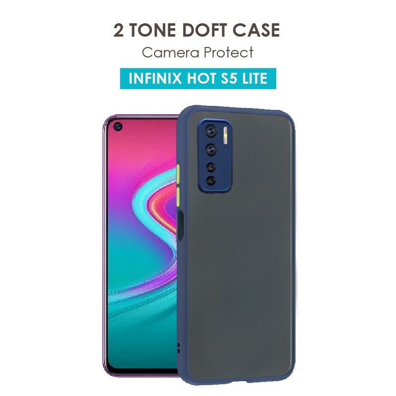 CASE HP INFINIX HOT 9 PLAY SOFTCASE DOVE MATTE PLUS PELINDUNG CAMERA