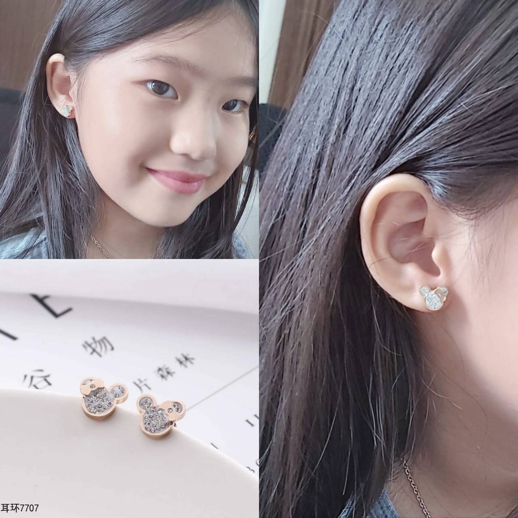 Anting anak miki titanium anti karat