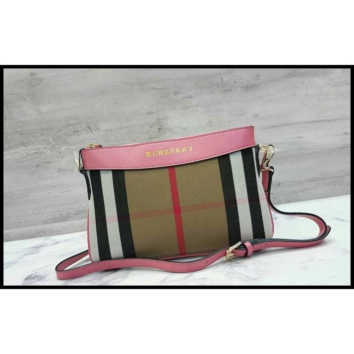 STOK BARU - BURBERRY CLUTCH 25CM / TAS SELEMPANG WANITA BRANDED --- TAS WANITA  TERMURAH