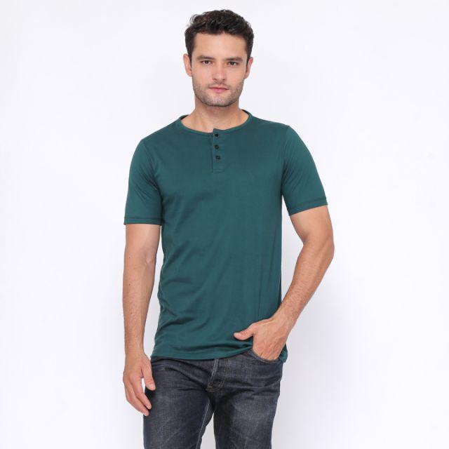 MANLY Kaos Polos Kancing / Kaos Polos Henley / Kaos Polos Hanley / Kaos Polos-4. KANCING H.BOTOL