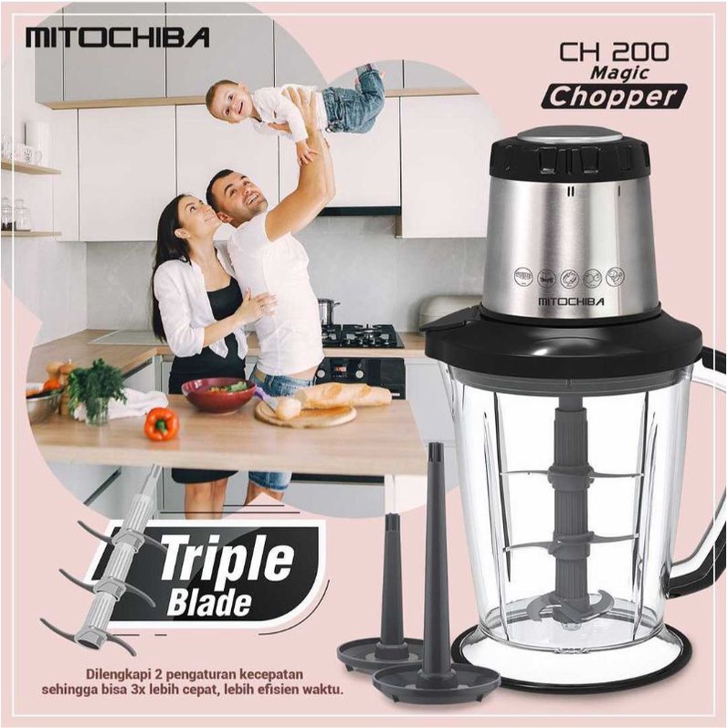 Mitochiba magic food chopper CH 200 /Blender Daging dan Bumbu