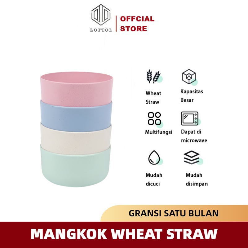 Jual Lottol Mangkok Wheat Straw Cm Mangkuk Jerami Makan Bowl Bpa