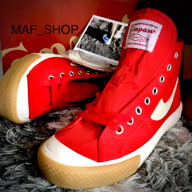  Sepatu  Compass  Gazelle Hi Red Gum Shopee Indonesia