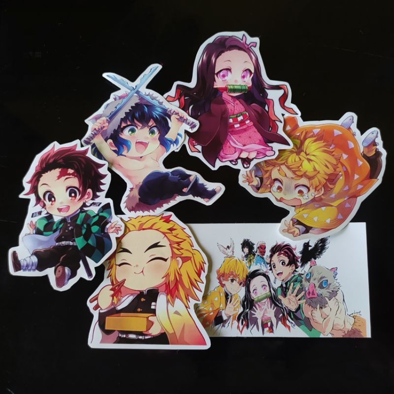 

STICKERS PACK CHIBI ANIME | KIMETSU NO YAIBA | DEMON SLAYER 6 PCS