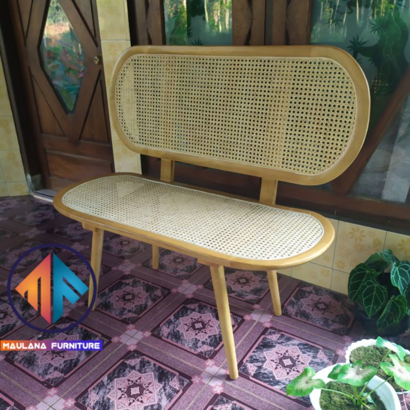Bangku kayu panjang retro kursi panjang kursi teras